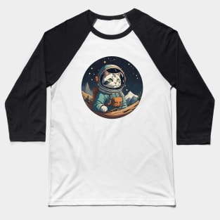 Space Explorer Astronaut Cat Baseball T-Shirt